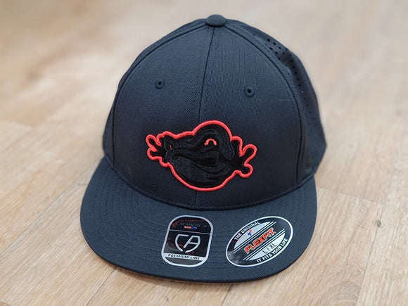 Angry Frog Black Red Hat