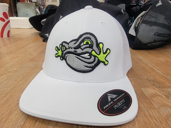 Angry Frog White Neon Yellow hat